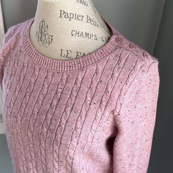 Talbots Donegal tweed cable knit sweater NWOT size L - Picture 3 of 9